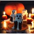 Gateau au chocolat et marshmallow qui dit Bouh