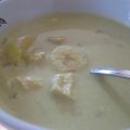 Soupe piquante au poulet et  la banane