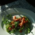 Salade de carottes rôties au cumin et d'avocat,[...]