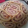 dôme roulade framboise intérieur mousse chocolat