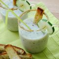 Soupe glacée au concombre, gingembre et menthe