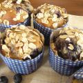 Muffins aux pommes et aux bleuets