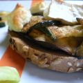Veggies on a toast with roasted goat cheese (EN)