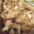 Quiche poulet, champignons & ciboulette