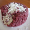 Gâteau fondant aux framboises et chocolat blanc