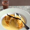 Feuilleté aux poires, cannelle et chocolat chaud