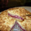 Gâteau aux framboises façon crumble