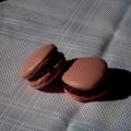 Macarons framboises-chocolat noir