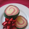 Spirales rouges et blanches au sucre