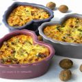 Clafoutis au roquefort aux noix et aux poireaux