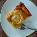 Gâteau amandine, poire-réglisse