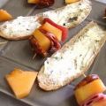 Amuse-bouche au melon et charcuterie