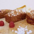 Petits cakes banane, framboise & sucre perlé