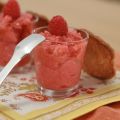 Granité framboise-rhubarbe & soupçon de vodka,[...]
