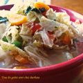 Soupe au chou et au basilic frais