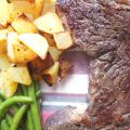 Entrecôte marinée au vin rouge