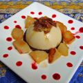 Bavarois à la poire, poires caramélisées,[...]