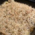Crumble de poireaux et de saumon