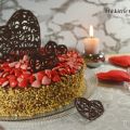 Gâteau de St Valentin tout chocolat  #amour