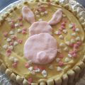 Gâteau cream cheese au caramel et lapin en pâte[...]