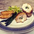 Poitrines de poulet farcies asperges et chèvre