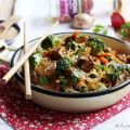 Wok de Porc & Nouilles Sauce Soja-Sésame