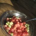 Salade de concombre et de melon d