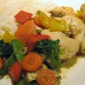 Sauté de légumes et de poulet à l'asiatique