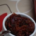 Confit de pommes et d'oignons rouge