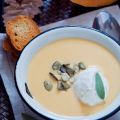 Crème de butternut au chèvre frais