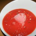 Soupe mangue/framboises aux éclats de sucette[...]