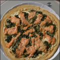 Pizza saumon épinard
