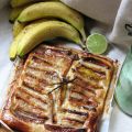 Tarte briochée à la banane caramélisée