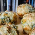 Muffins au cheddar et roquette