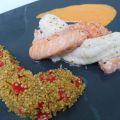 Filets de saumon et julienne entrelacés, quinoa[...]