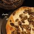 Pizza blanche aux champignons (chèvre frais et[...]