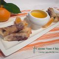 Nems chocolat, clémentines et sa sauce orange,[...]