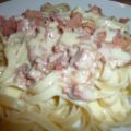 * Fettucinis à la crème et au jambon *