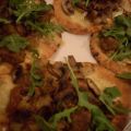 Pizzas aux champignons et végépâté sur naans