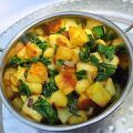 Pommes de terre sautées aux épinards, beurre au[...]