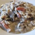 Risotto aux champignons de Paris et aux lardons