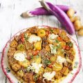 Ma tarte tatin aubergines/pommes de terre