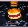 Hamburger framboise et crème chiboust citronnée