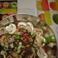 Salade de lentilles, pommes vertes, noix,[...]