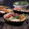 Mini quiches chèvre champignons en 15 min