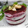 Mille feuilles de betterave au chèvre