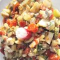 Tartare de légumes et roquefort