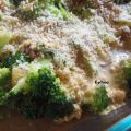 Brocoli et champignons en sauce crémeuse