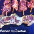 Brochettes d'agneau au curry.