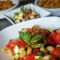 Salade de pâtes aux légumes et basilic